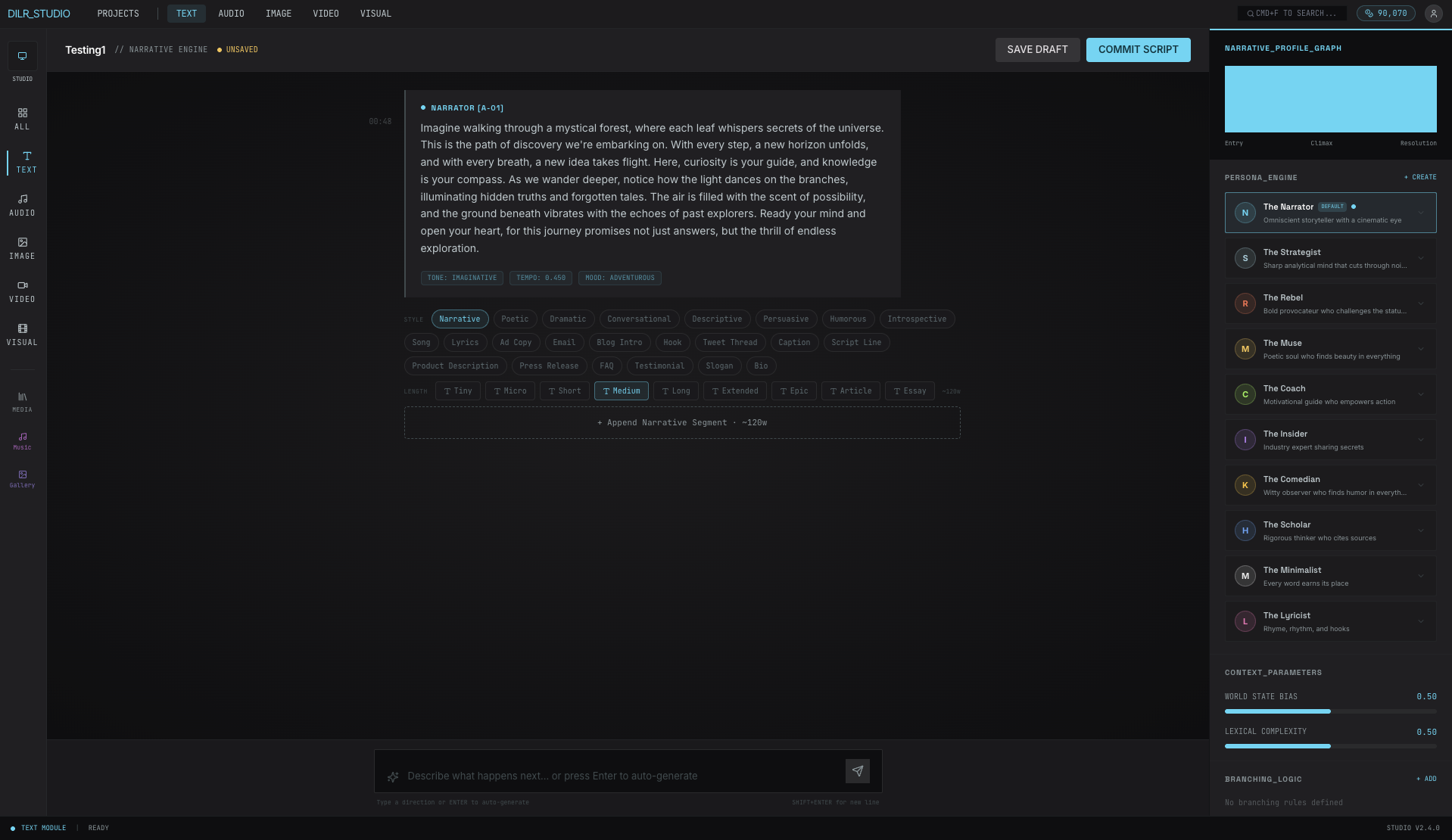 Dilr Studio interface