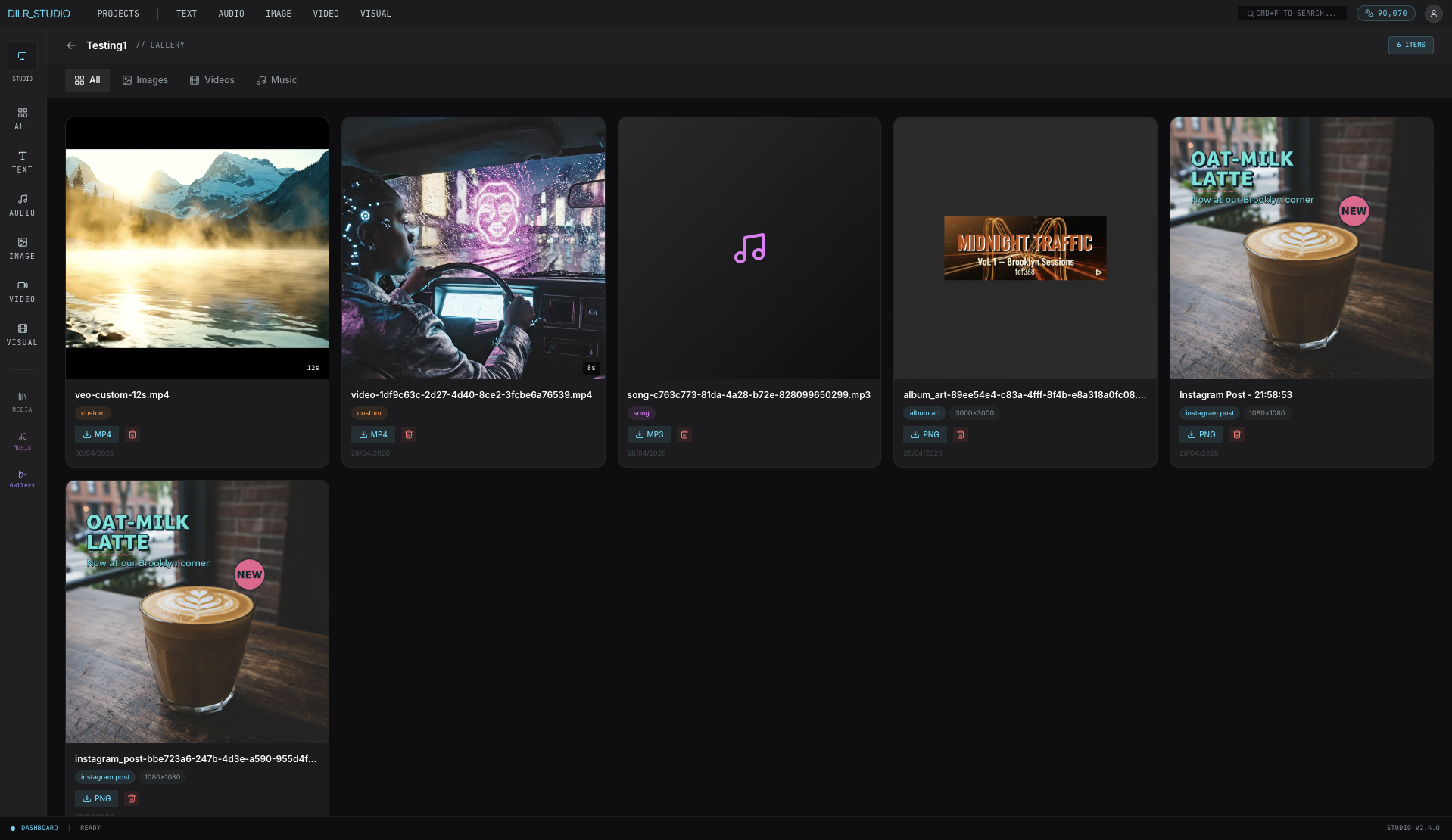 Dilr Studio interface